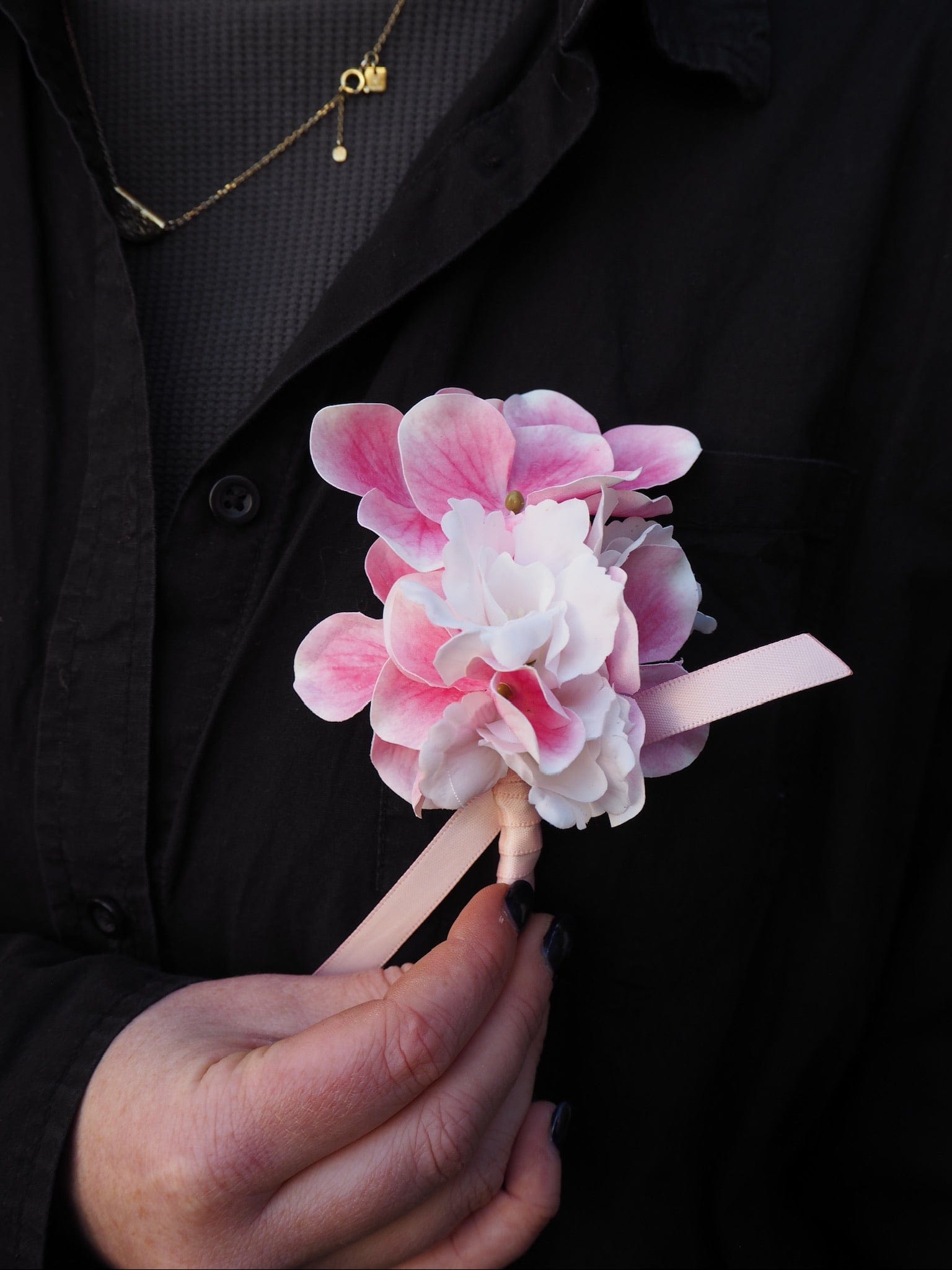 East End Flower Market Blush Faux Buttonhole