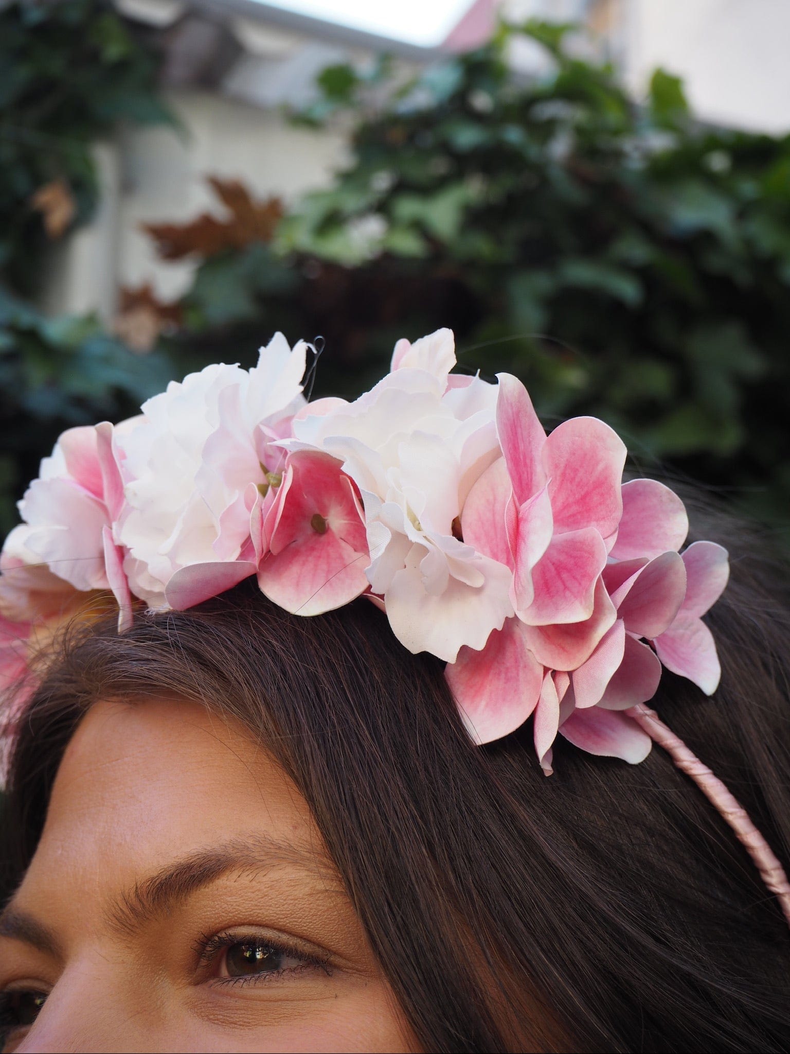 East End Flower Market Blush Faux Flower Crown