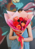 Load image into Gallery viewer, East End Flower Market Bouquet / Half dozen mixed colours / Vibrant Bellus Grandi Roses