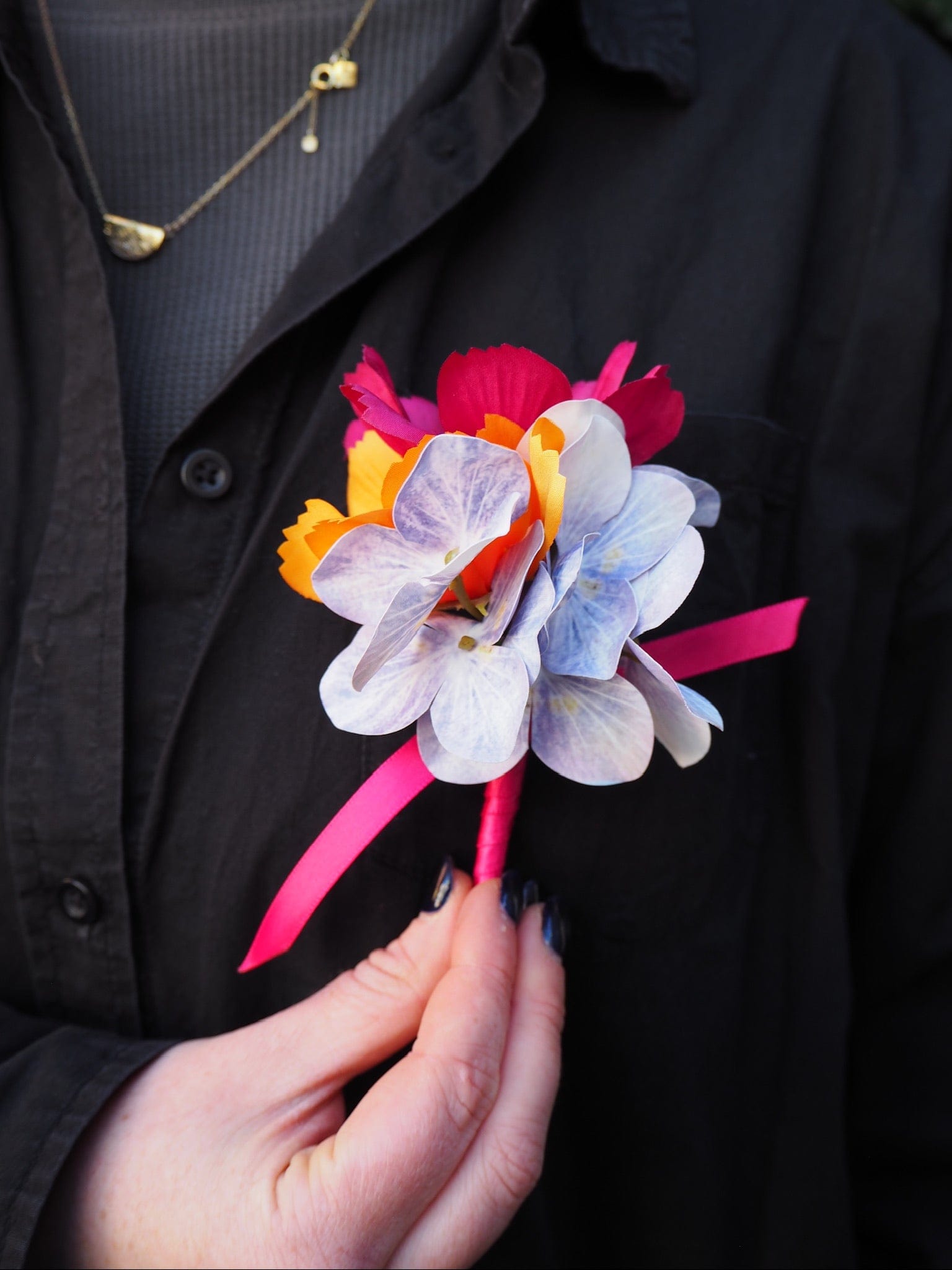 East End Flower Market Electric Faux Buttonhole