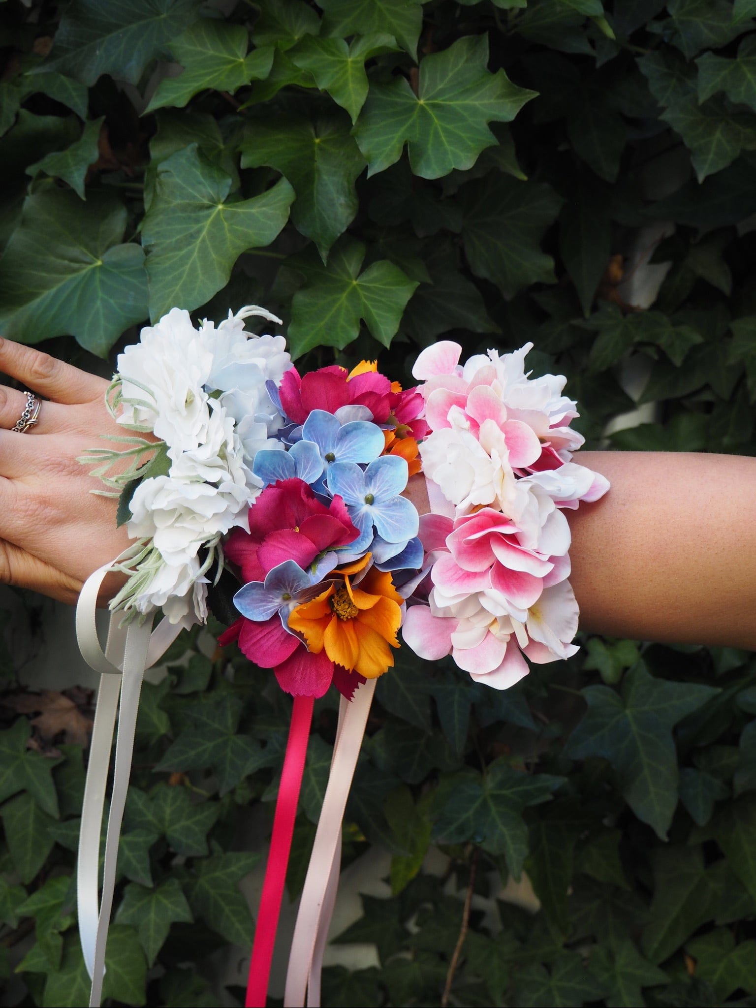 East End Flower Market Faux Wrist Corsage