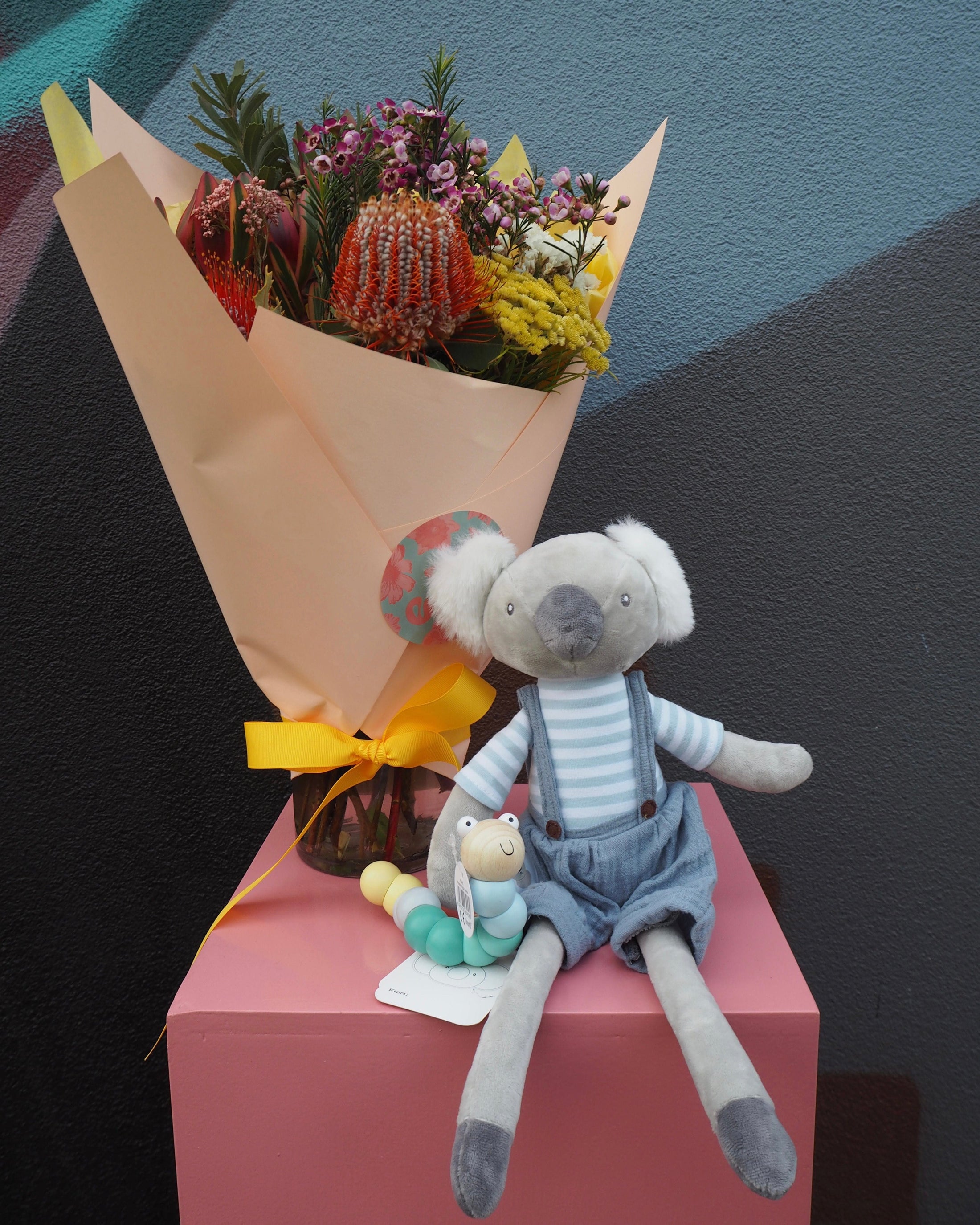 East End Flower Market Kai (Boy) & Green Worm Koala Cuddles Bundle