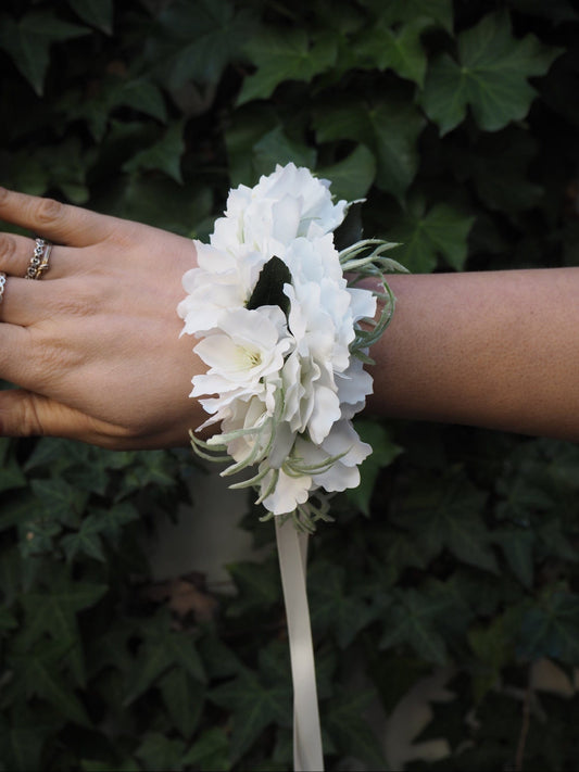 East End Flower Market Nude Faux Wrist Corsage