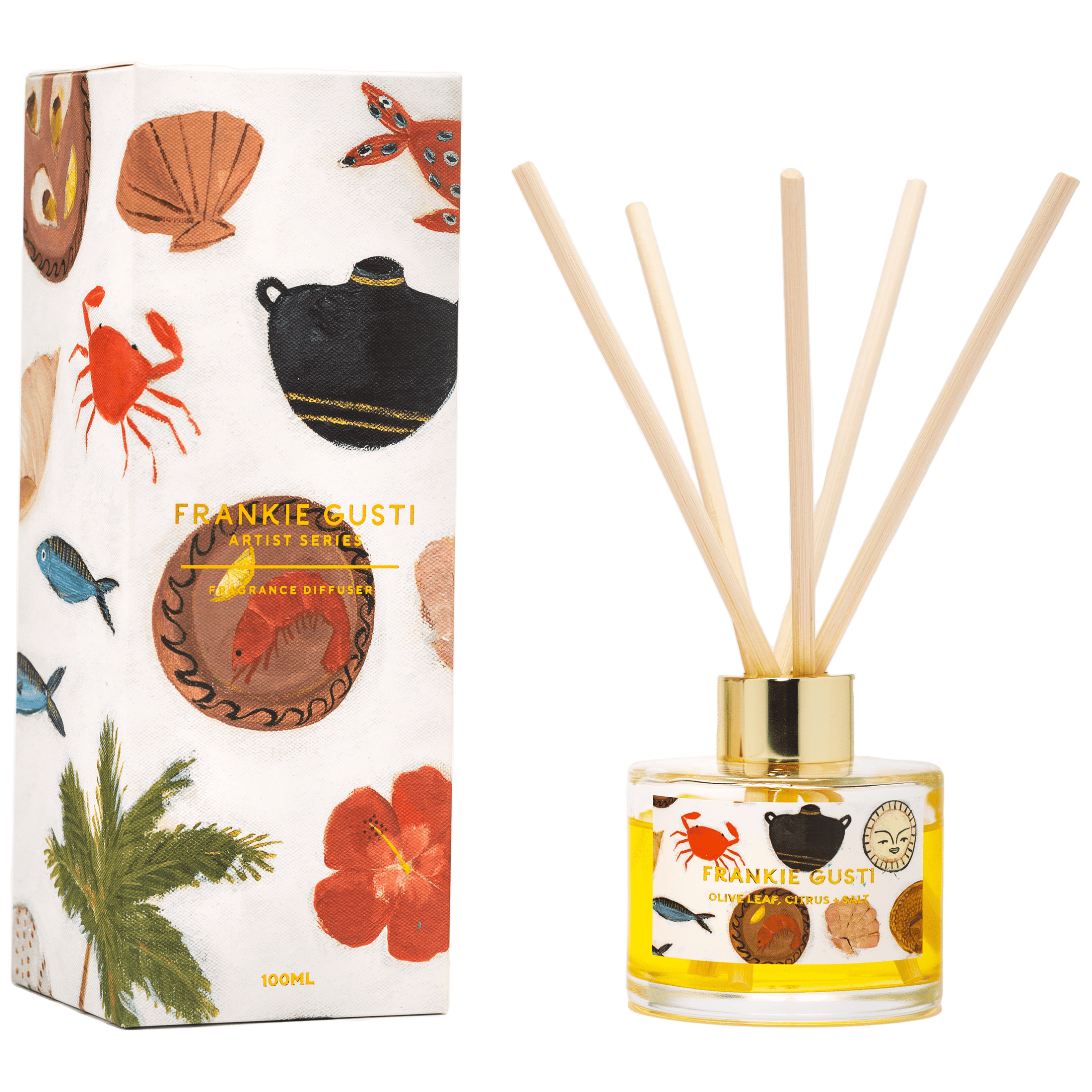 East End Flower Market Olive Leaf, Citrus & Salt Frankie Gusti Artist Series Diffuser