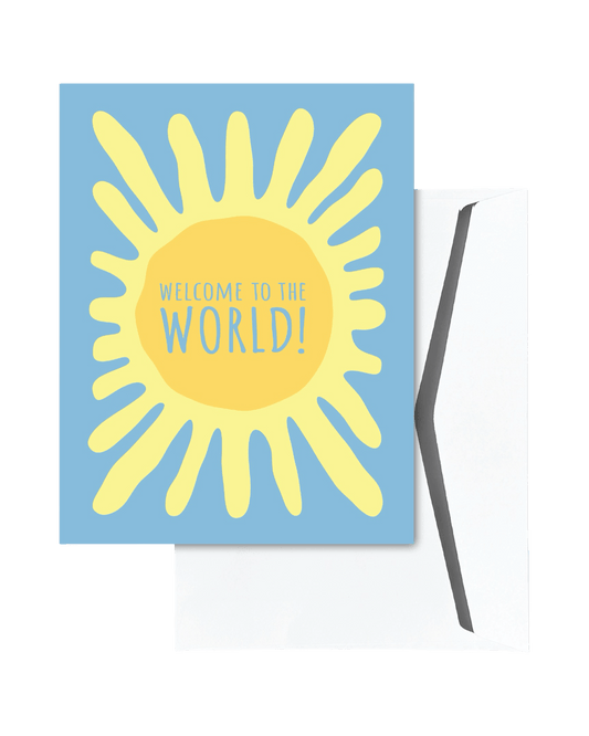 East End Flower Market Welcome to the World baby Card