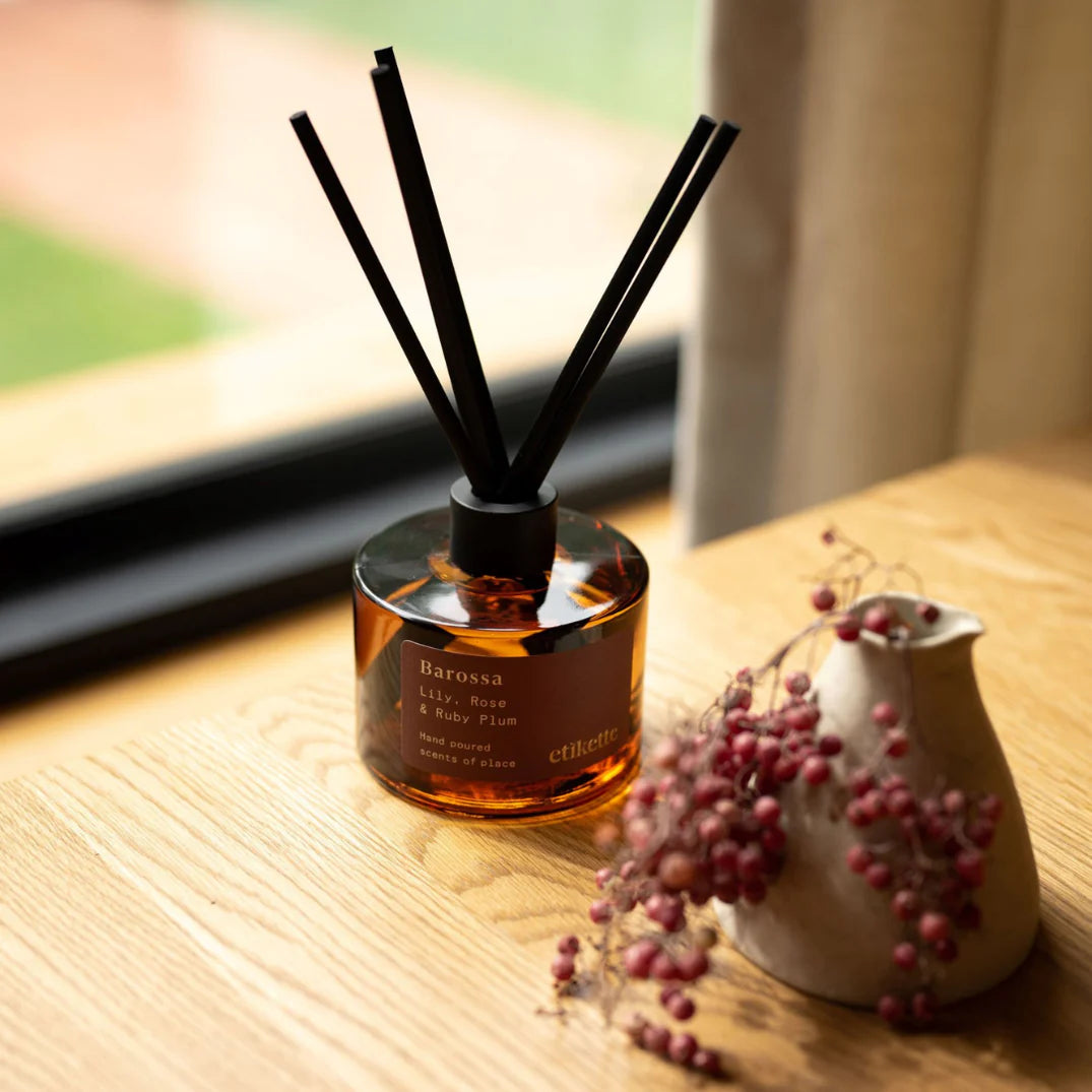 Etikette Eco Reed Diffuser - Barossa in Lily, Rose and Ruby Plum