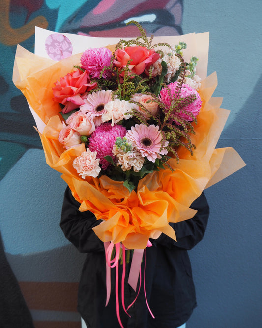 Coral Crush Bijou Bouquet