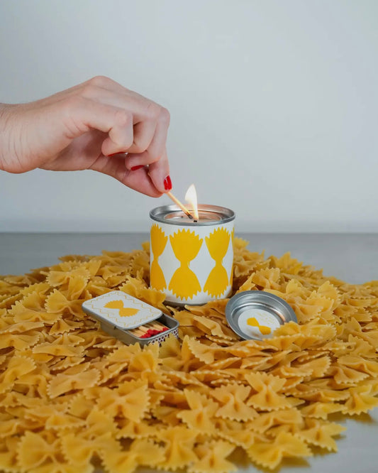 Pasta (Lemon and Basil) Candle and Match Bundle