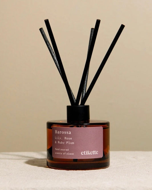 Etikette Eco Reed Diffuser - Barossa in Lily, Rose and Ruby Plum
