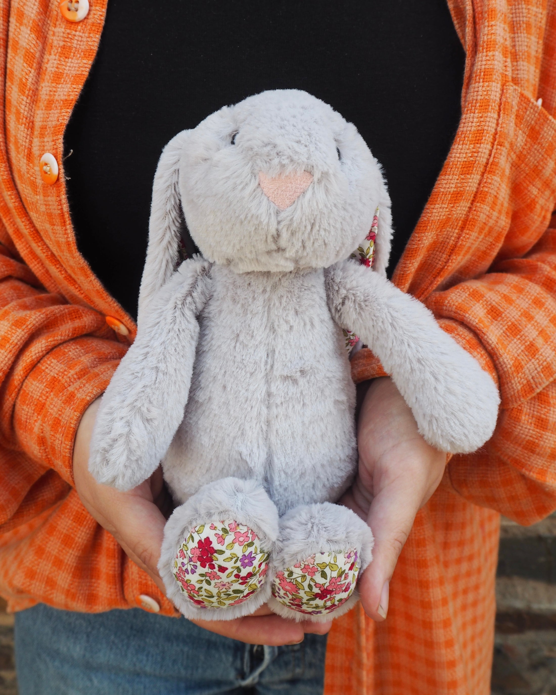 Floral Long Ear Bunny Rabbit