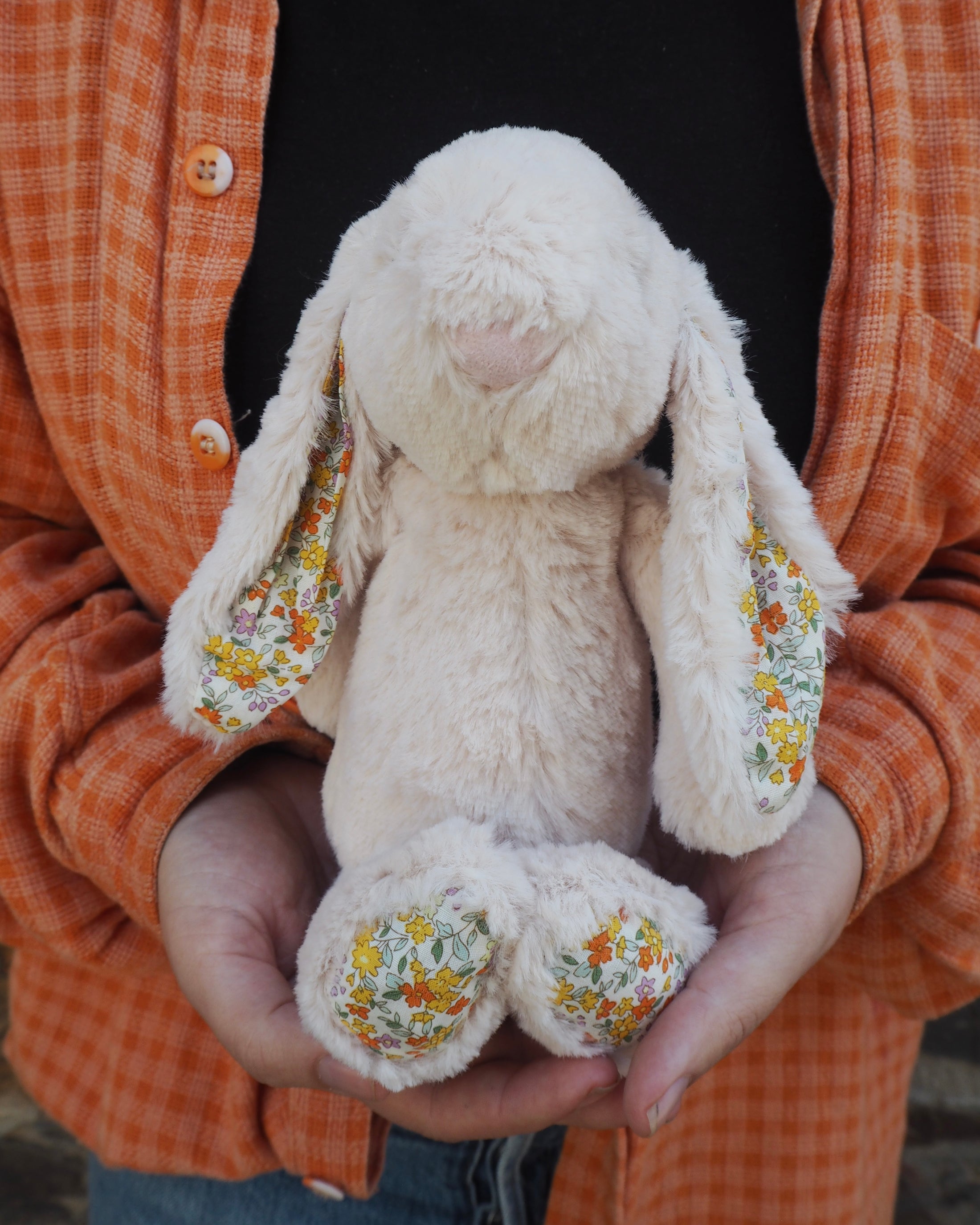 Floral Long Ear Bunny Rabbit