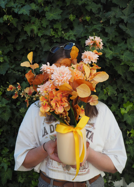 Peachy Keen Faux Bloom Arrangement