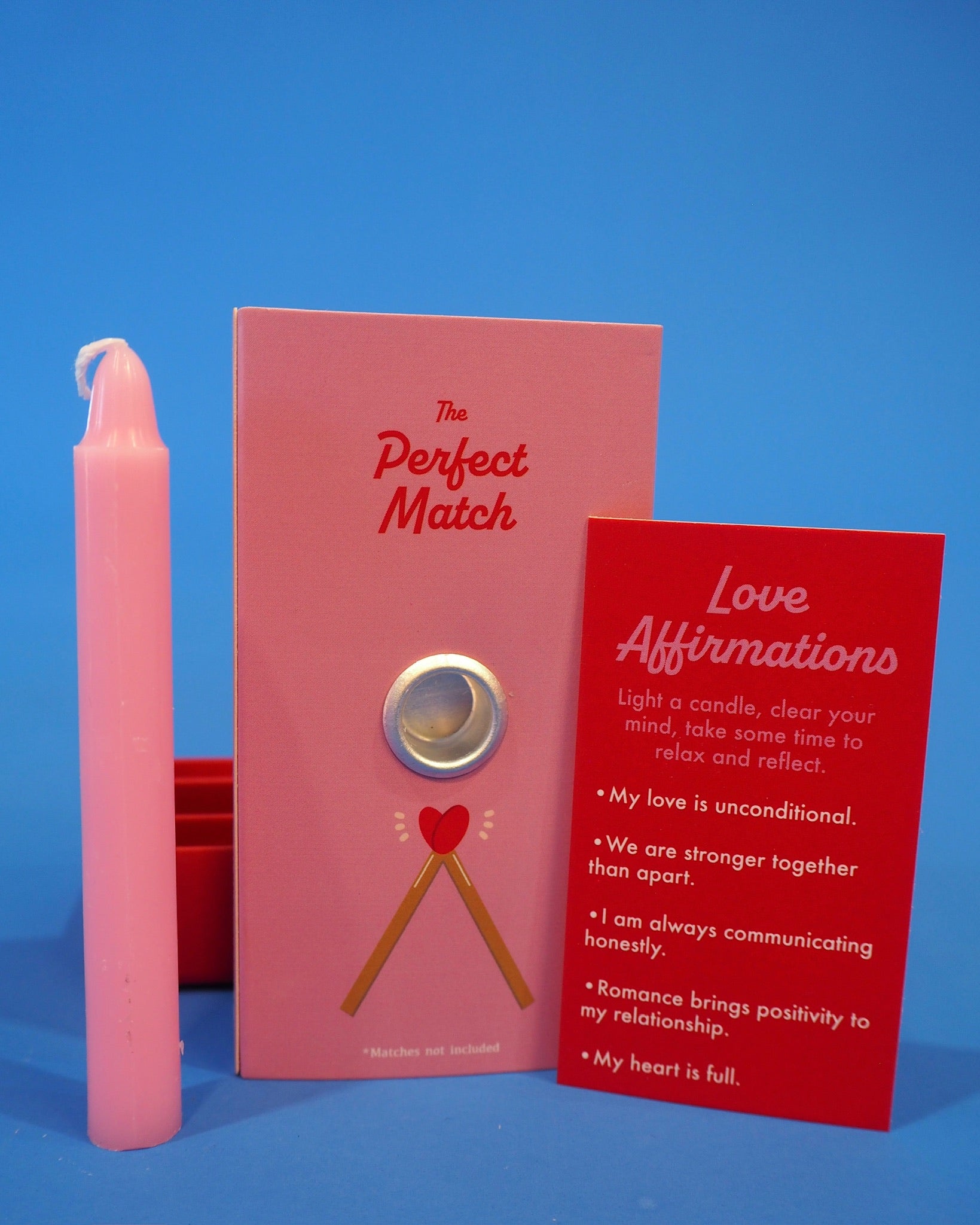 Set of 3 Love Affirmation Valentine Candles in A Box