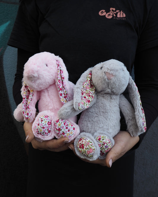 Floral Long Ear Bunny Rabbit