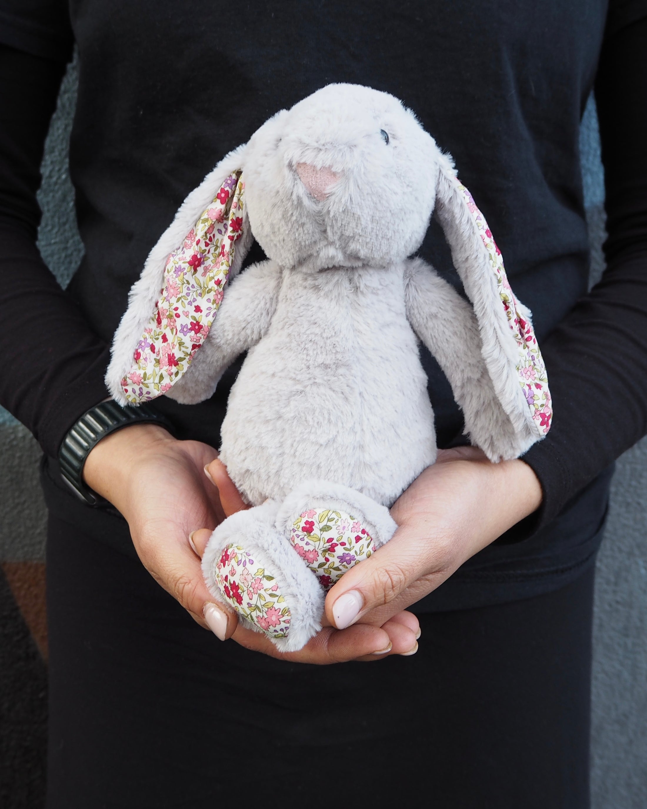 Floral Long Ear Bunny Rabbit