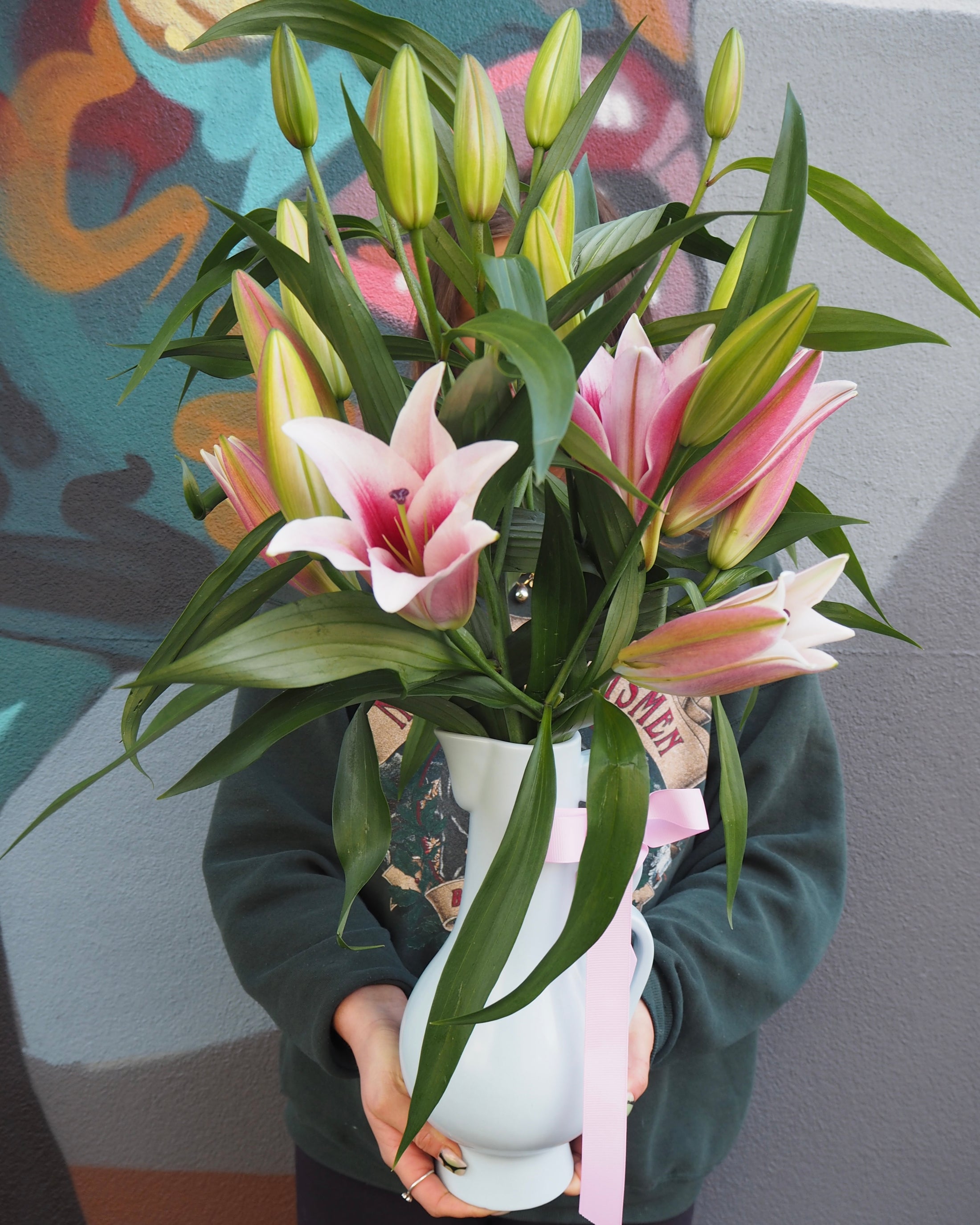 Oriental Lily Vase