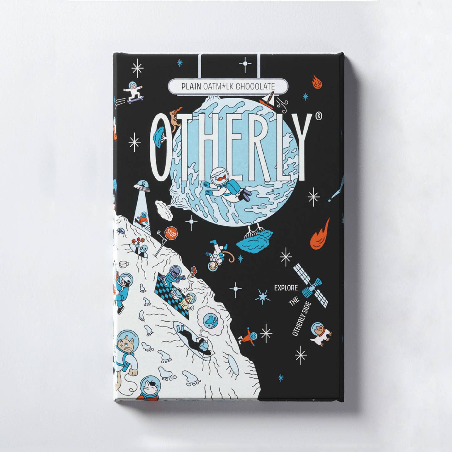 OTHERLY Vegan Chocolate with a colorful and illustrated packaging.