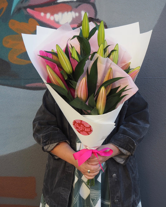 Pink Oriental Lillies available for delivery in Adelaide