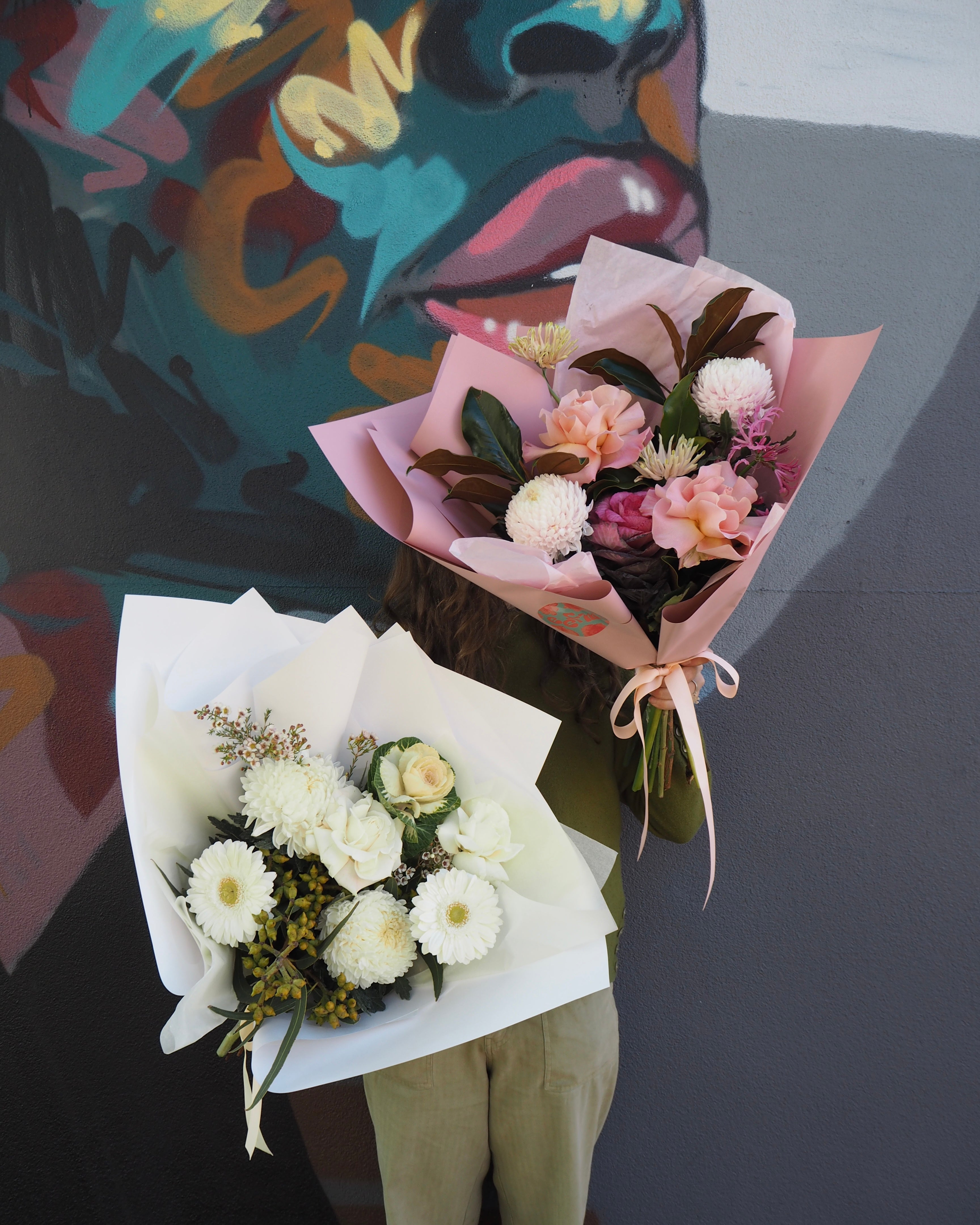 Fresh, season pastel and neutral bouquets | Adelaide florist flower delivery 