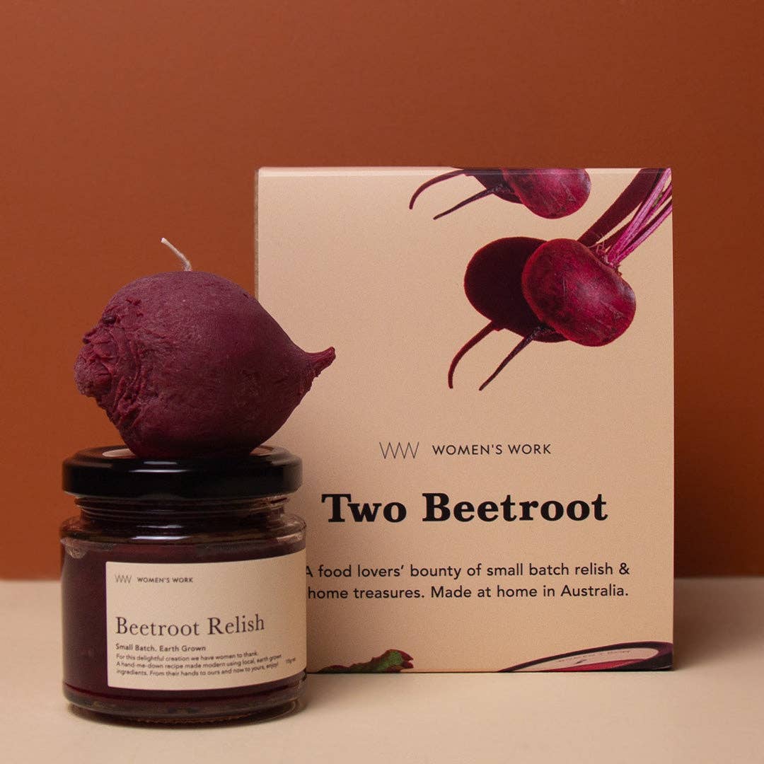 Petite Candle & Relish Gift Box: Beetroot