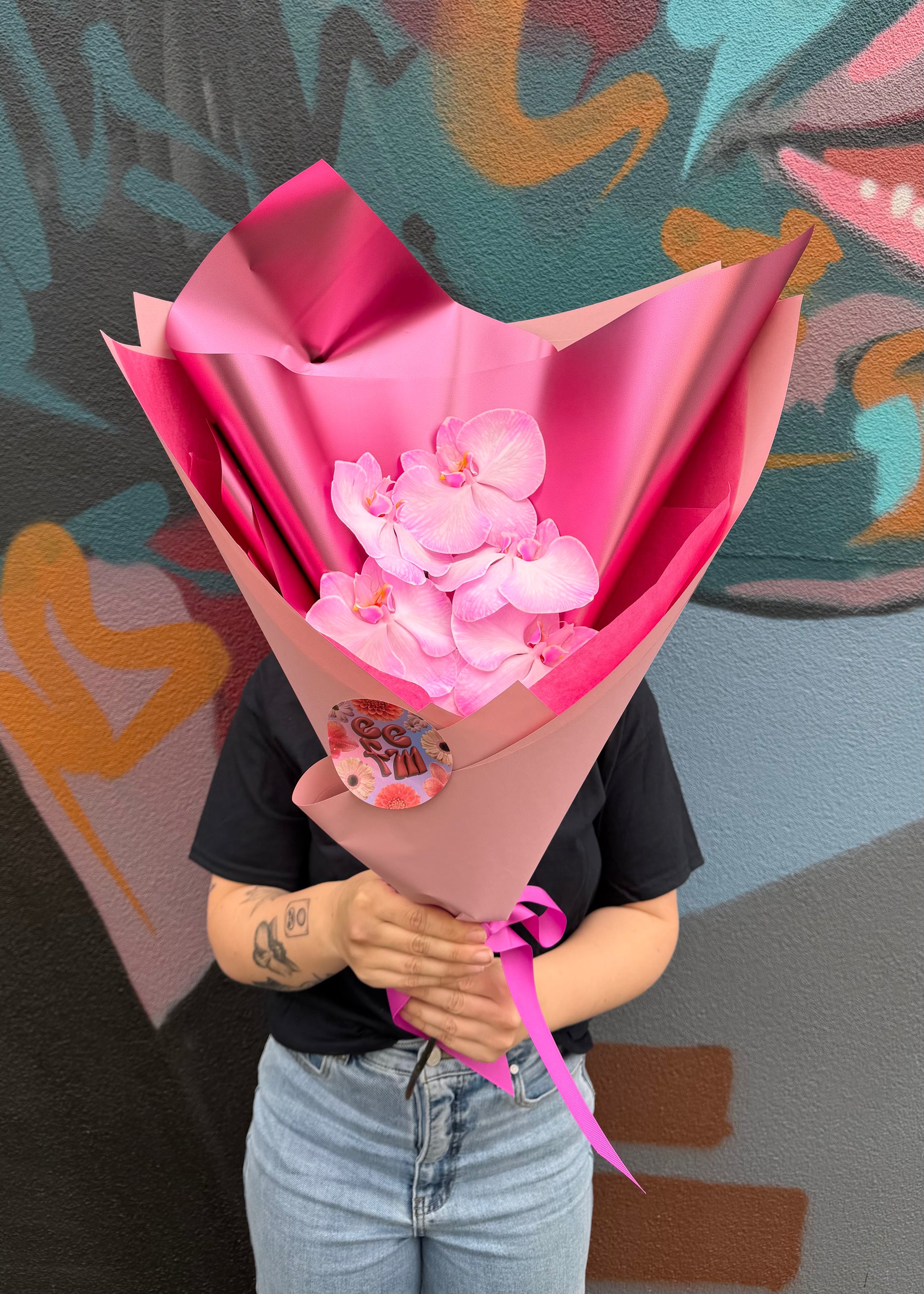 East End Flower Market Barbie Pink Phalaenopsis Orchid Stem