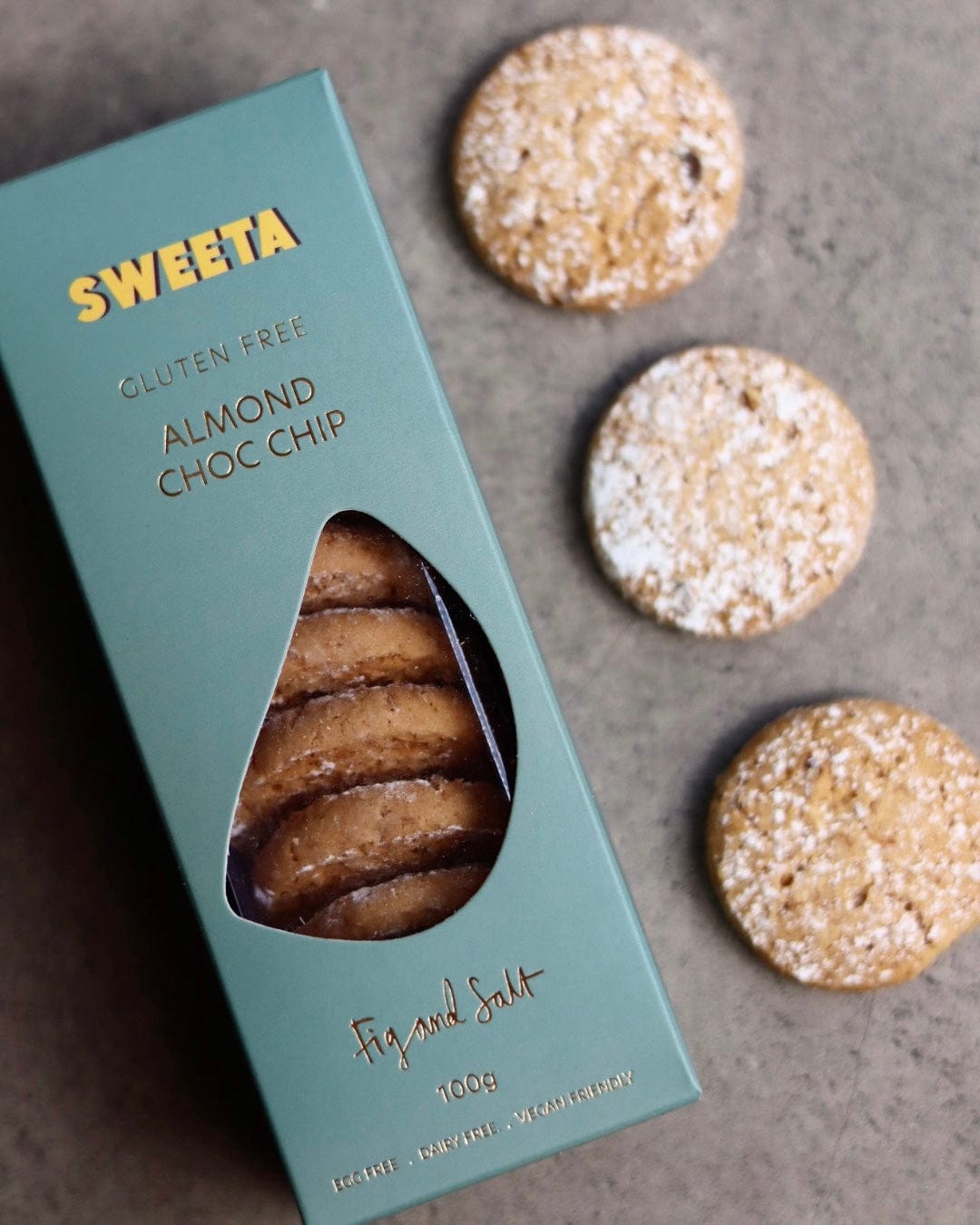 East End Flower Market Biscuits - Almond Choc Chip (GF) 100g