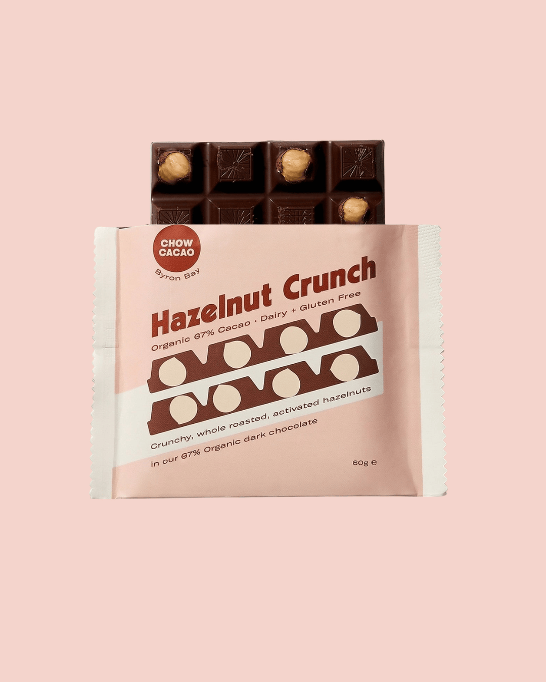 East End Flower Market Chow Cacao Hazelnut Crunch Bar