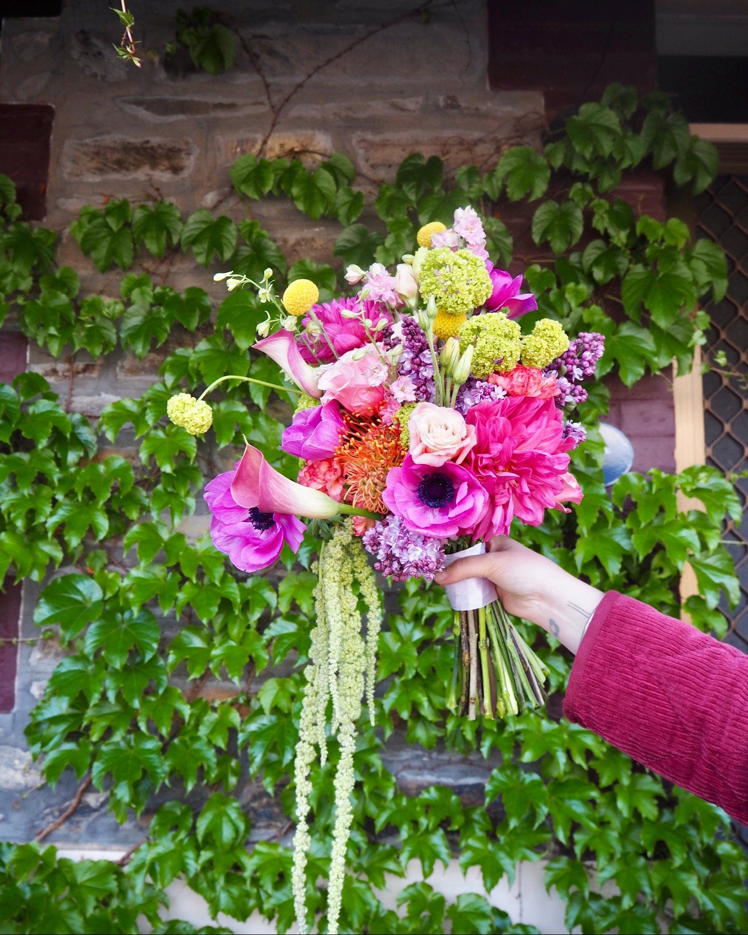 East End Flower Market Colour Pop Elopement Bridal Bouquet