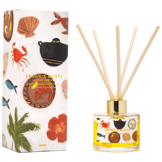 East End Flower Market Diffuser Frankie Gusti Artist Series Olive Leaf, Citrus and Salt