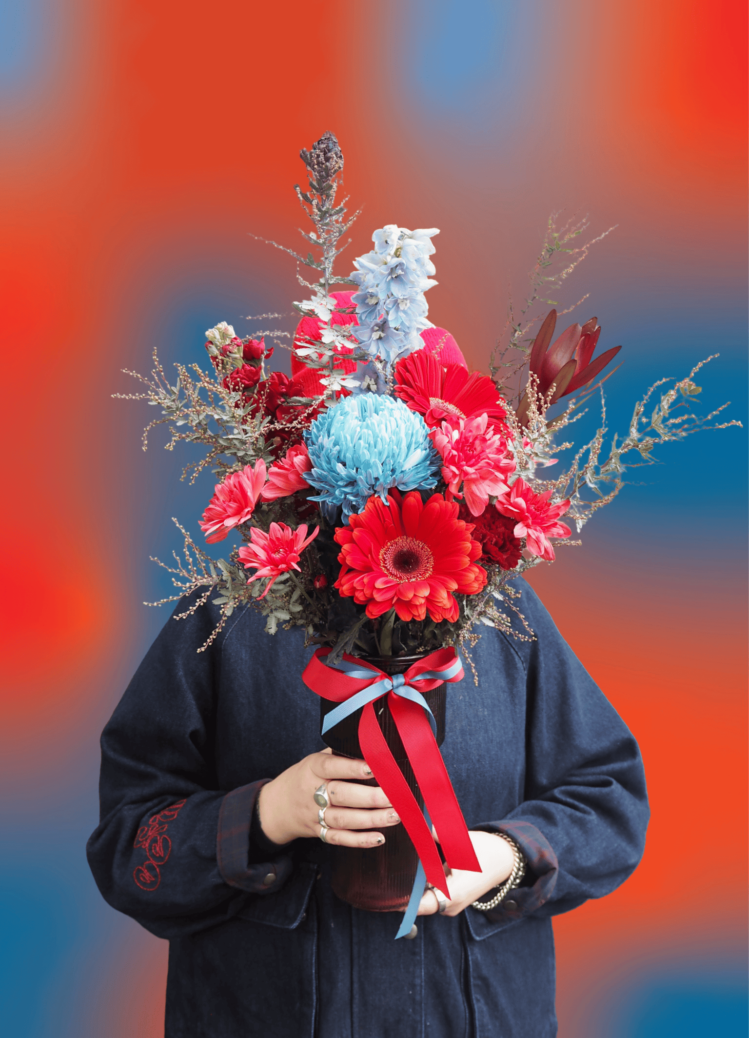 East End Flower Market Electric Cherry Posy