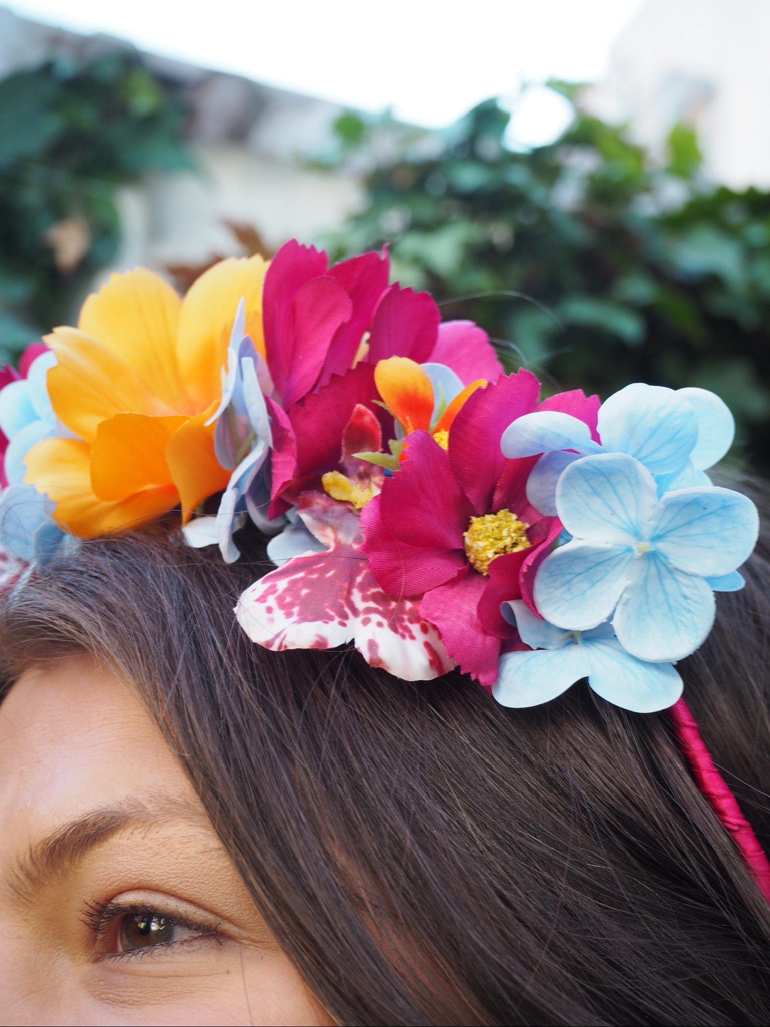East End Flower Market Electric Faux Flower Crown