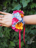 Load image into Gallery viewer, East End Flower Market Electric Faux Wrist Corsage
