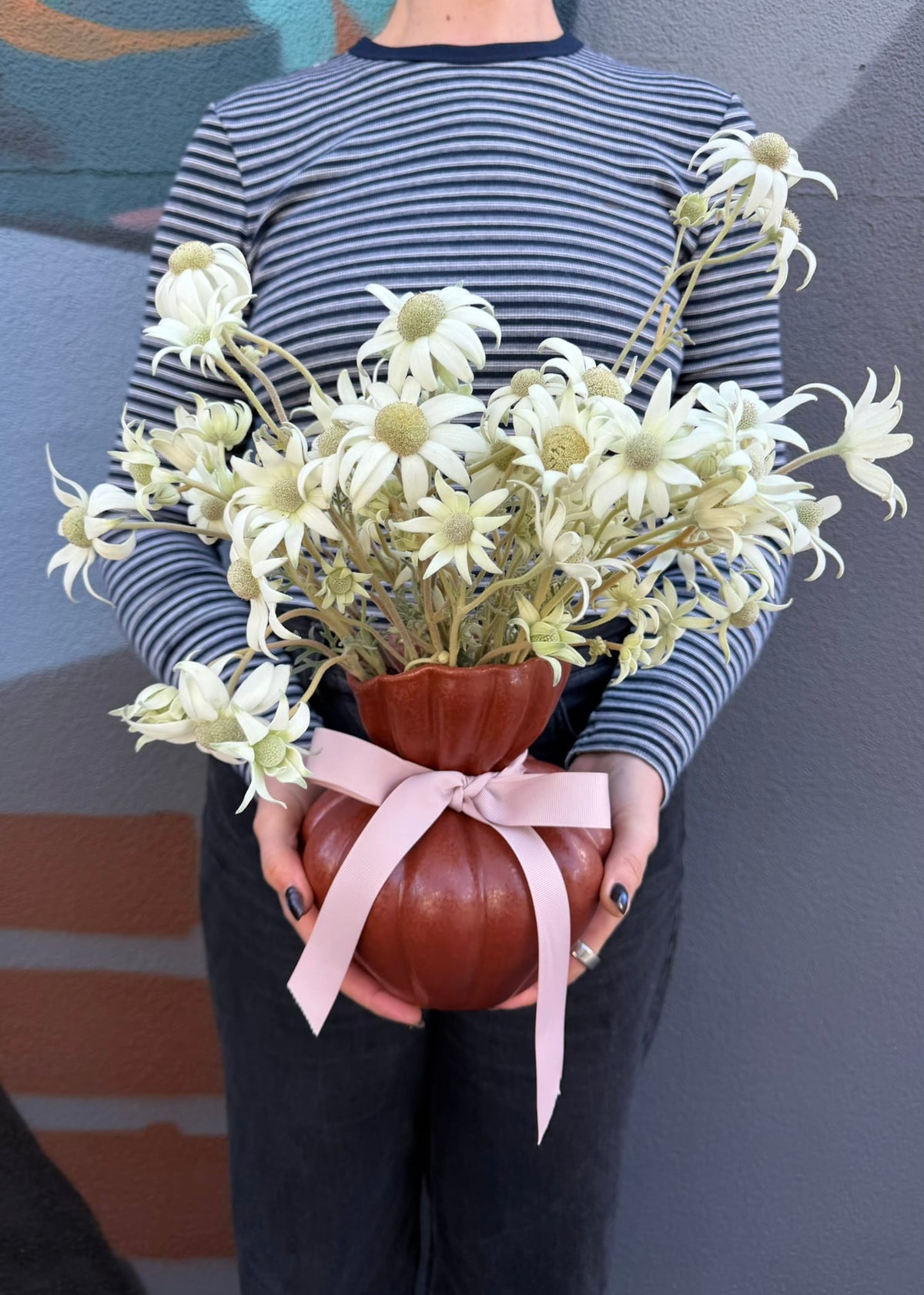 East End Flower Market Flannel Flower Vase