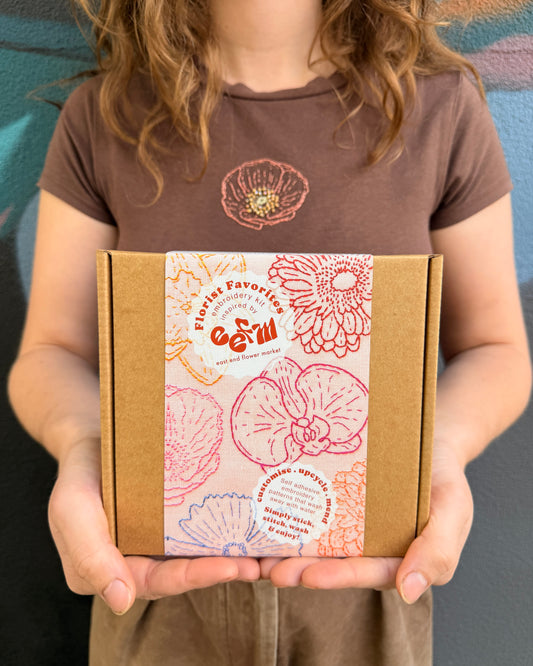 East End Flower Market Florist Favourites Stick and Stitch Embroidery Kit by Lily Adelaide Upton