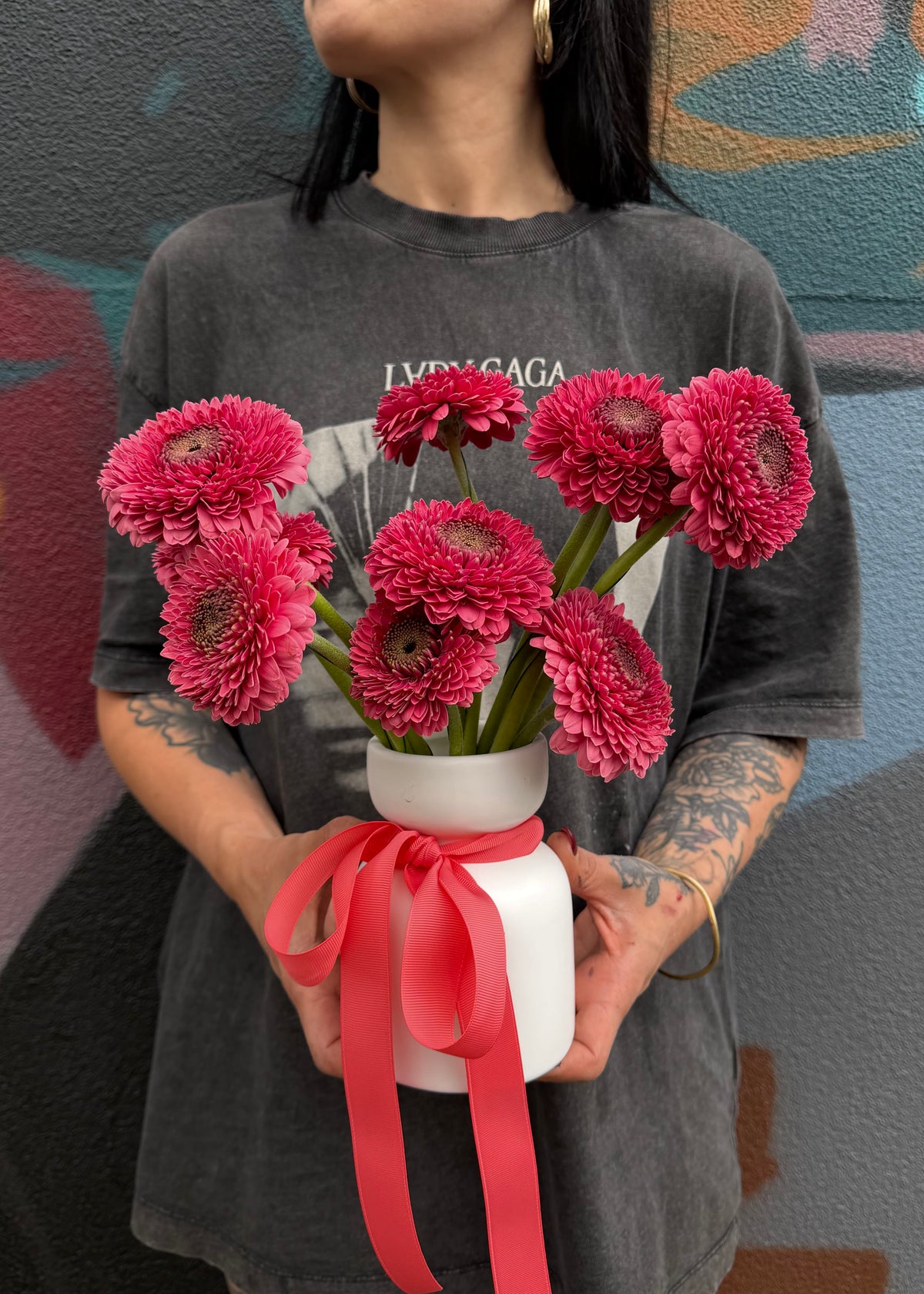 East End Flower Market Florist's Choice Pom Pom Vase