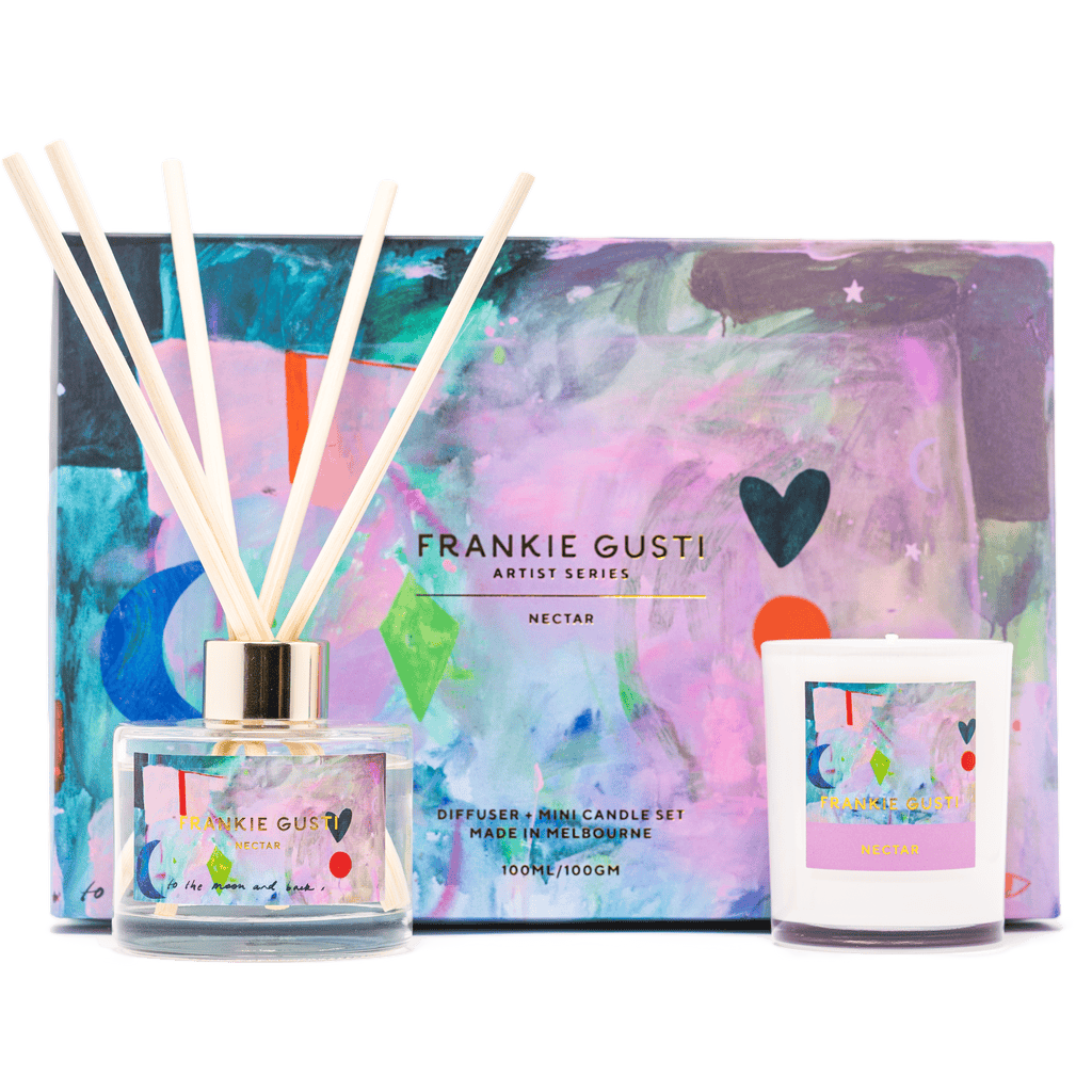 East End Flower Market Frankie Gusti Artist Series The Nectar Candle + Diffuser Duo