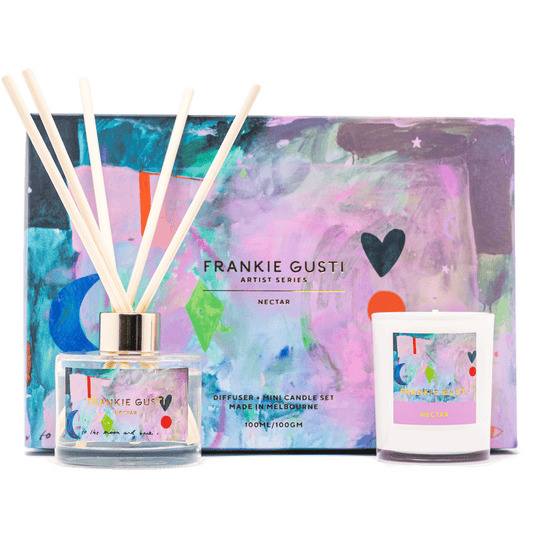 East End Flower Market Frankie Gusti Artist Series The Nectar Candle + Diffuser Duo