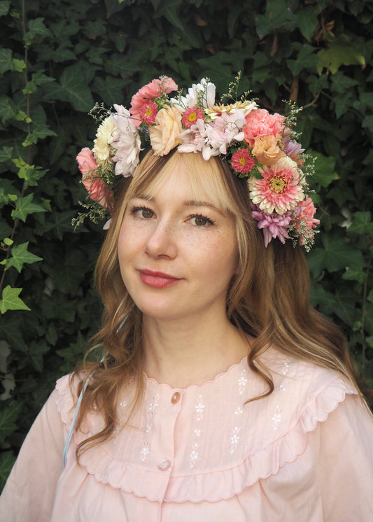 East End Flower Market Fresh Full Flower Crown