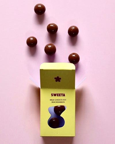 East End Flower Market Milk Chocolate Macadamias 100g