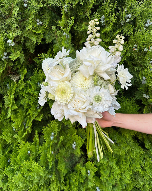 East End Flower Market Neutral Elopement Bridal Bouquet