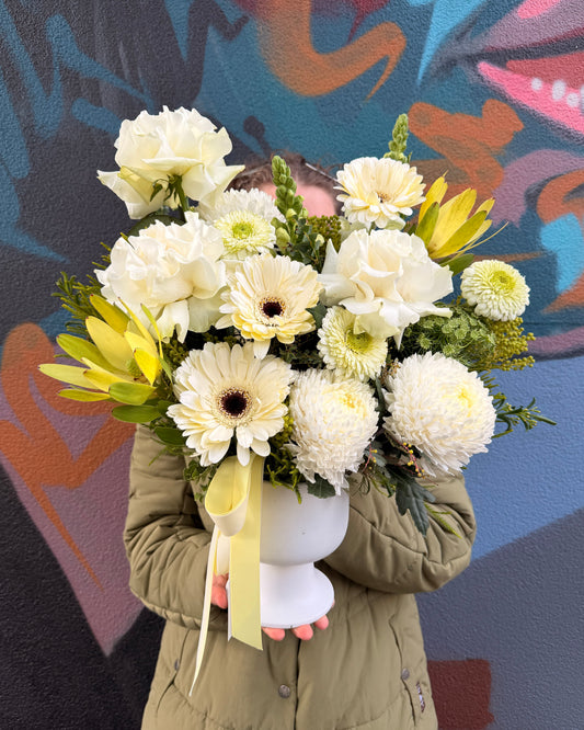 East End Flower Market Neutral Grandeur Florist Choice Arrangement