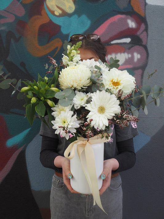 East End Flower Market Neutral Miniva Arrangement