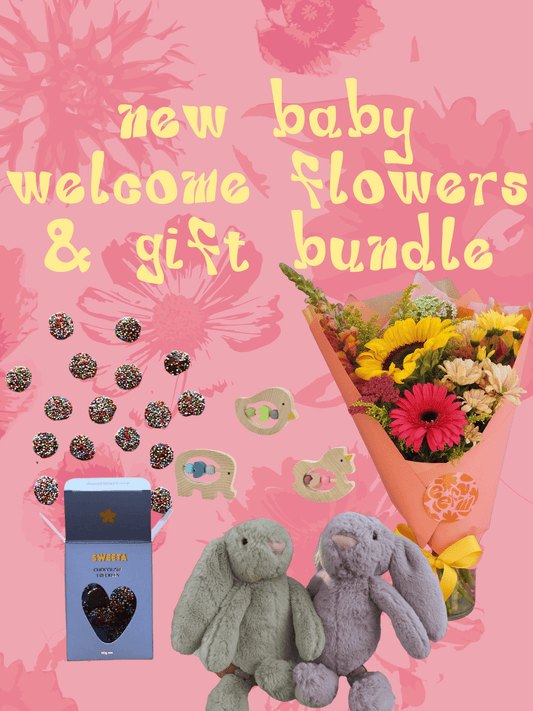 East End Flower Market New Baby Welcome Flowers & Gift Bundle