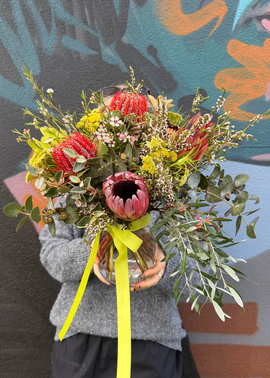 East End Flower Market Ochre Bloom Arrangement