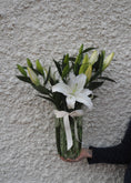 Load image into Gallery viewer, East End Flower Market Oriental Lily Vintage Vase
