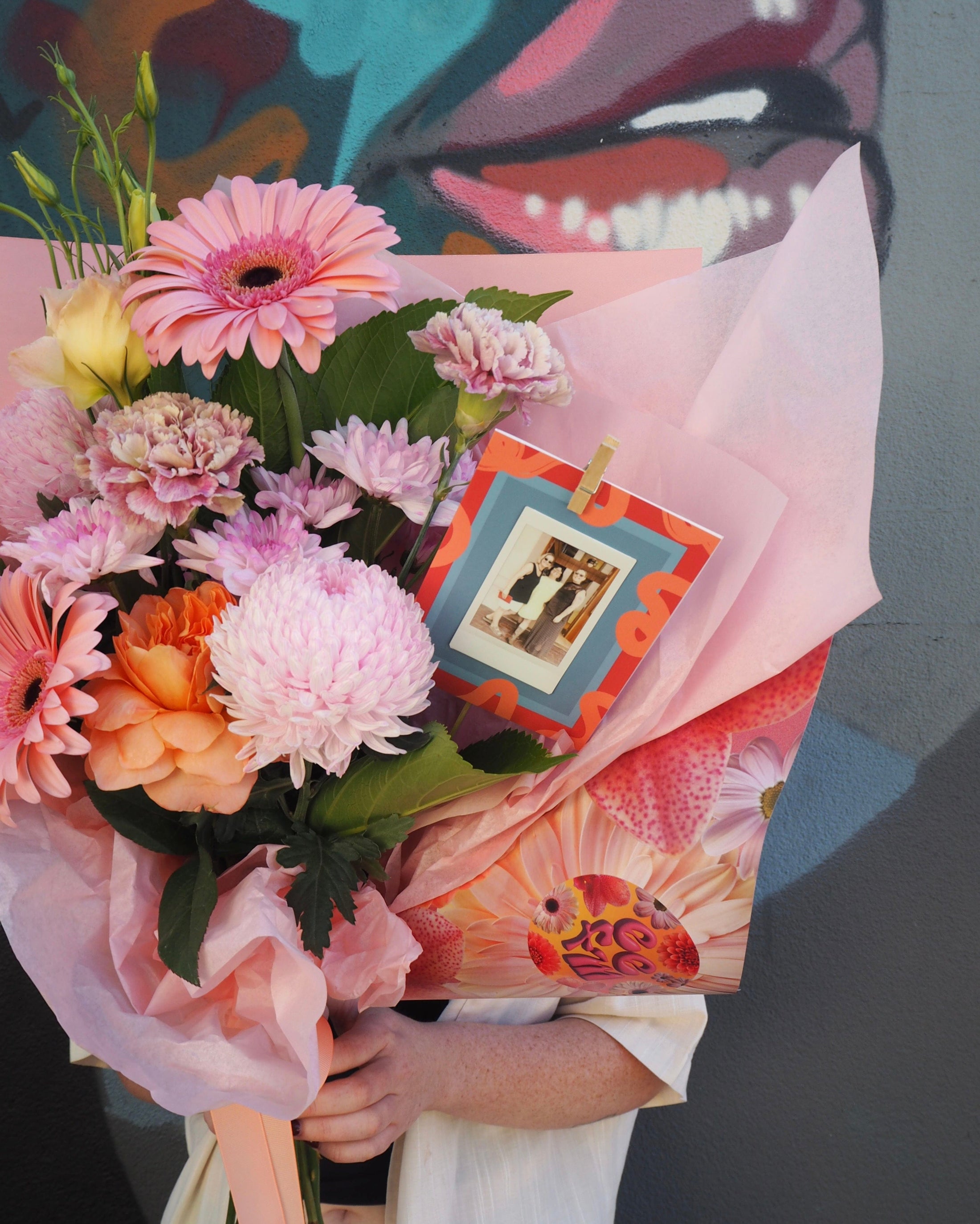 East End Flower Market Pollination Polaroid Bouquet