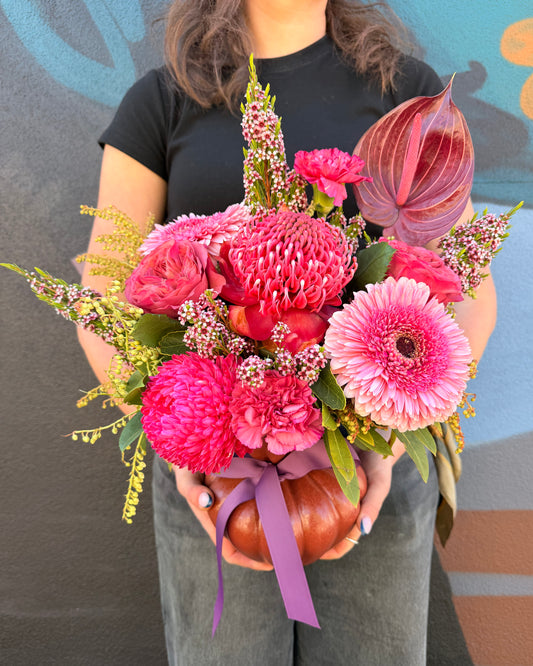 East End Flower Market Raspberry Beret Arrangement