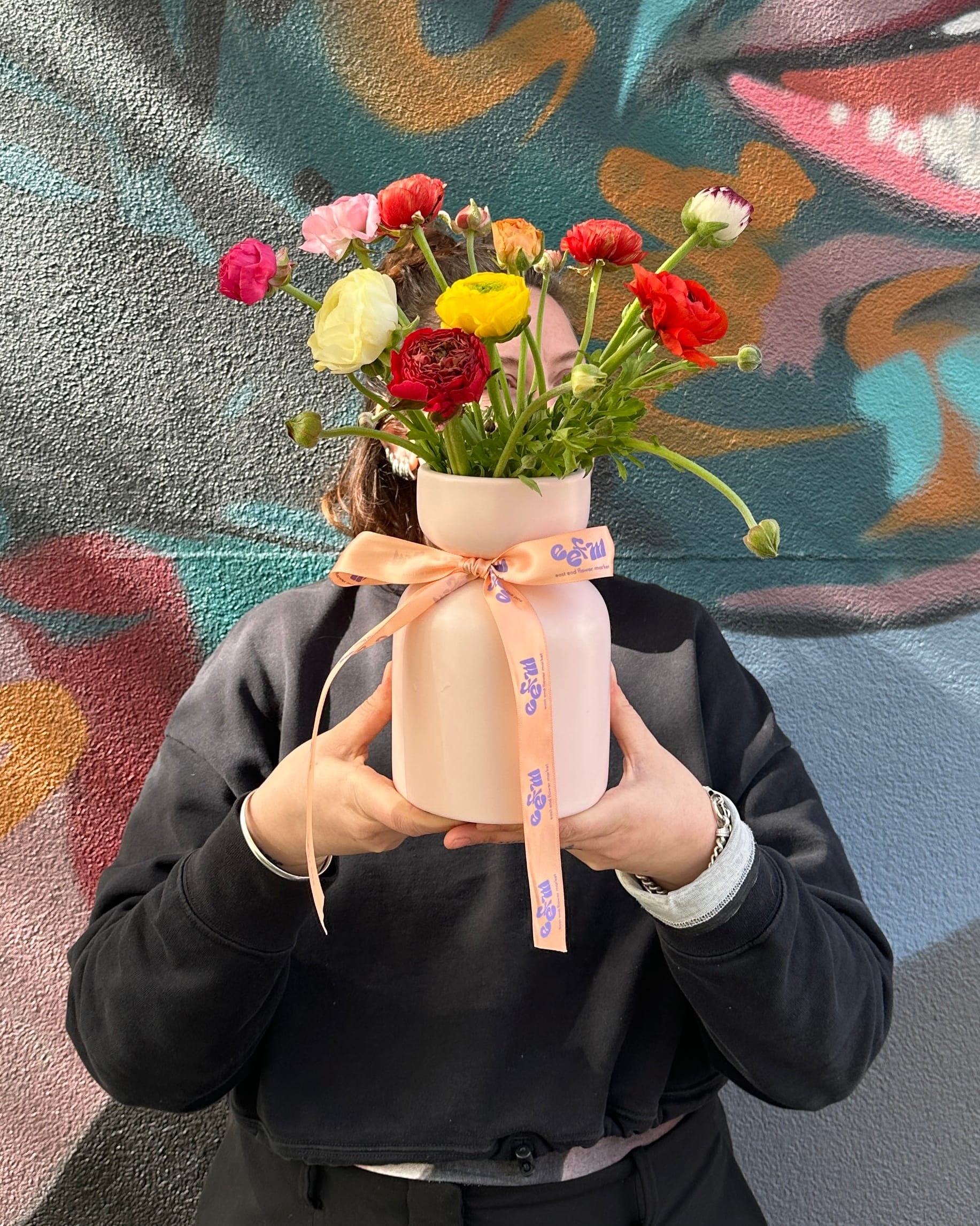East End Flower Market Raya Ranunculi Vase