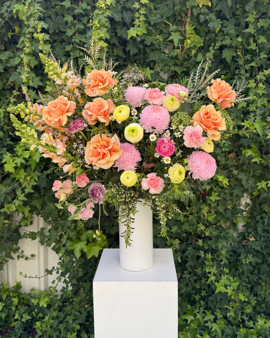 East End Flower Market Soft Hue Feature Arrangement