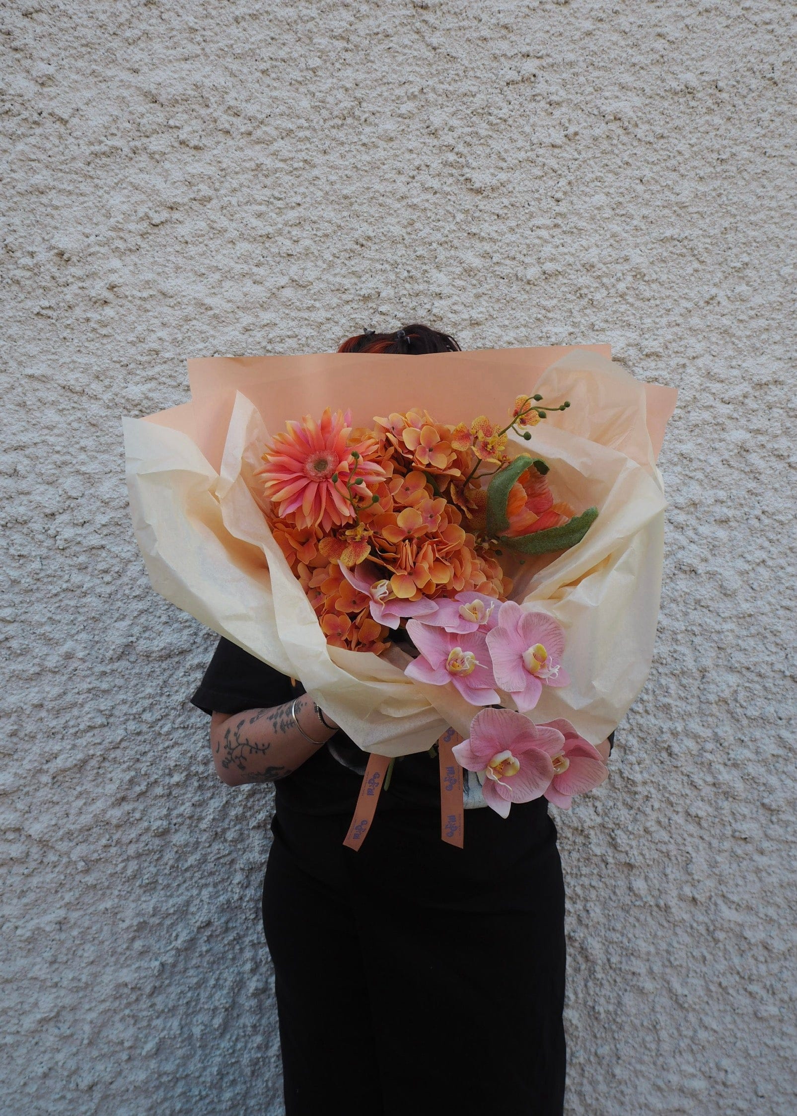 East End Flower Market Sunset Faux Bloom Grandi Bouquet